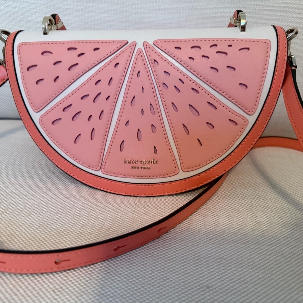 Kate Spade Pink and White Grapefruit Crossbody Bag